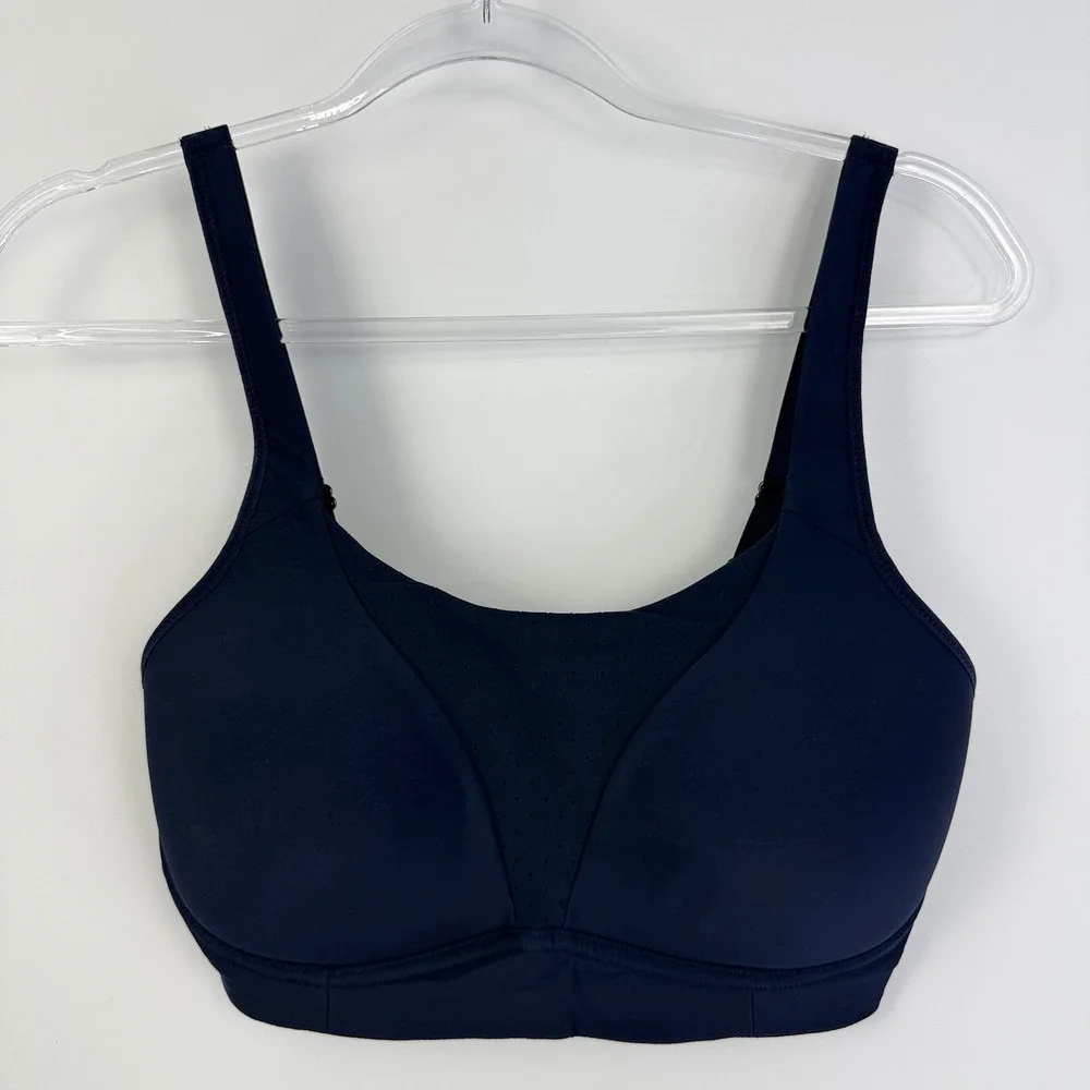 Lululemon Run Times Bra Women 34DD True Navy High Support W2BN4S